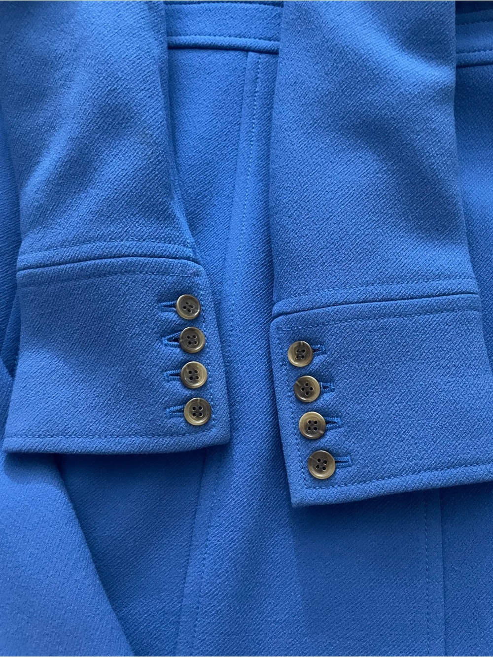 J. Crew Royal Blue Wool Trench Coat - Picture 8 of 9